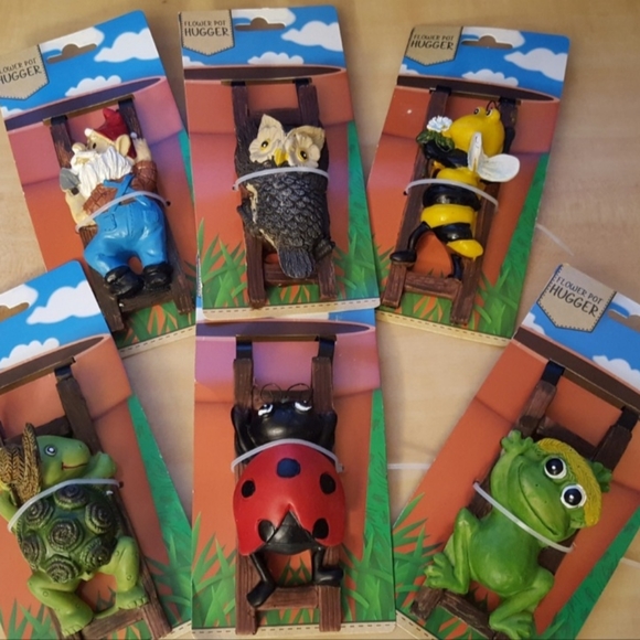 Plant Tree Animal Ceramic Hugger Planter Accessory Lot 6 - Picture 4 of 11